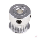 Maxbell 2Pcs 2GT 20T 5mm Bore Aluminum Pulley Gear Wheel for 3D Printer Timing Belt