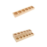 Maxbell 2 Pieces Wood Essential Oil Displaying Storage Rack Holders for 15ml Bottles