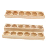 Maxbell 2 Pieces Wood Essential Oil Displaying Storage Rack Holders for 15ml Bottles