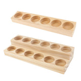 Maxbell 2 Pieces Wood Essential Oil Displaying Storage Rack Holders for 15ml Bottles