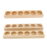 Maxbell 2 Pieces Wood Essential Oil Displaying Storage Rack Holders for 15ml Bottles
