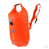 Maxbell 2 Pieces High Visibility Inflatable Dry Bag Open Water Swim Safety Float