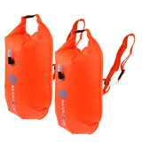 Maxbell 2 Pieces High Visibility Inflatable Dry Bag Open Water Swim Safety Float
