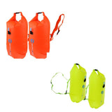 Maxbell 2 Pieces High Visibility Inflatable Dry Bag Open Water Swim Safety Float