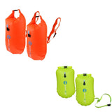 Maxbell 2 Pieces High Visibility Inflatable Dry Bag Open Water Swim Safety Float