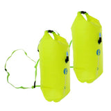 Maxbell 2 Pieces High Visibility Inflatable Dry Bag Swimming Snorkeling Safety Float