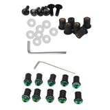 Maxbell 4mm + 5mm Fairing Windscreen Screw Bolt Windshield Mounting Nuts Kit Green