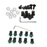 Maxbell 4mm + 5mm Fairing Windscreen Screw Bolt Windshield Mounting Nuts Kit Green