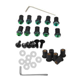 Maxbell 4mm + 5mm Fairing Windscreen Screw Bolt Windshield Mounting Nuts Kit Green