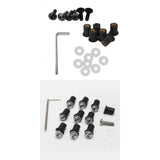 Maxbell 4mm + 5mm Fairing Windscreen Screw Bolt Windshield Mounting Nuts Kit Silver