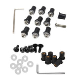 Maxbell 4mm + 5mm Fairing Windscreen Screw Bolt Windshield Mounting Nuts Kit Silver