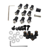 Maxbell 4mm + 5mm Fairing Windscreen Screw Bolt Windshield Mounting Nuts Kit Silver