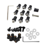 Maxbell 4mm + 5mm Fairing Windscreen Screw Bolt Windshield Mounting Nuts Kit Silver