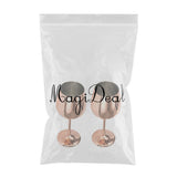 Maxbell Pack 2 Stainless Steel Wine Glasses Red White Wine Goblets Champagne Bar