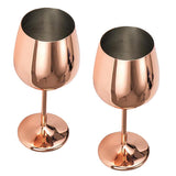 Maxbell Pack 2 Stainless Steel Wine Glasses Red White Wine Goblets Champagne Bar