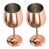Maxbell Pack 2 Stainless Steel Wine Glasses Red White Wine Goblets Champagne Bar
