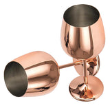 Maxbell Pack 2 Stainless Steel Wine Glasses Red White Wine Goblets Champagne Bar