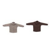 Maxbell 1/6 Scale Male Plaid Shirt Clothing for 12" Action Figure Brown Beige
