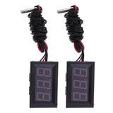 Maxbell 2x LED DC12V Digital Thermometer Mini Temperature Probe -50-110 Celsius Red