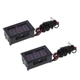 Maxbell 2x LED DC12V Digital Thermometer Mini Temperature Probe -50-110 Celsius Red