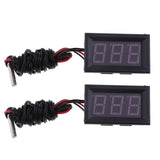 Maxbell 2x LED DC12V Digital Thermometer Mini Temperature Probe -50-110 Celsius Red