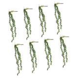 Maxbell 8x Artificial Flower String of Pearls Wall Hanging Succulents Plants Green
