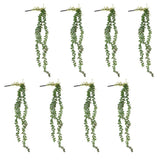 Maxbell 8x Artificial Flower String of Pearls Wall Hanging Succulents Plants Green