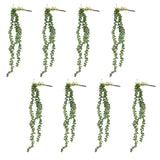 Maxbell 8x Artificial Flower String of Pearls Wall Hanging Succulents Plants Green
