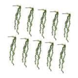 Maxbell 10x Artificial Flower String of Pearls Wall Hanging Succulents Plants Green