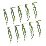 Maxbell 10x Artificial Flower String of Pearls Wall Hanging Succulents Plants Green