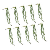 Maxbell 10x Artificial Flower String of Pearls Wall Hanging Succulents Plants Green