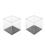 Maxbell 2x Model Display Case Dustproof Protection Display Box for Figures 7x7x7cm