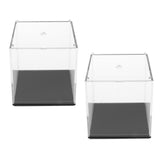 Maxbell 2x Model Display Case Dustproof Protection Display Box for Figures 7x7x7cm