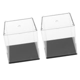 Maxbell 2x Model Display Case Dustproof Protection Display Box for Figures 7x7x7cm