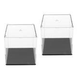 Maxbell 2x Model Display Case Dustproof Protection Display Box for Figures 7x7x7cm