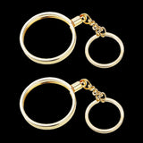Maxbell 2pcs Coin keyring Pendant Keychain Commemorative Coin Keyring Gift 40mm