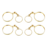 Maxbell 4pcs Coin keyring Pendant Keychain Commemorative Coin Keyring Gift 40mm