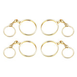 Maxbell 4pcs Coin keyring Pendant Keychain Commemorative Coin Keyring Gift 40mm
