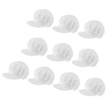Maxbell 10 Piece Adjustable Elastic Cook Chef Cap Unisex White Dustproof Cooking Hat