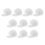 Maxbell 10 Piece Adjustable Elastic Cook Chef Cap Unisex White Dustproof Cooking Hat