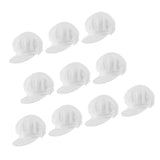 Maxbell 10 Piece Adjustable Elastic Cook Chef Cap Unisex White Dustproof Cooking Hat