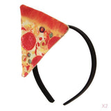 Maxbell 2 Pieces Pizza Headband Women Girls Halloween Fancy Dress Party Hairbands