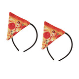 Maxbell 2 Pieces Pizza Headband Women Girls Halloween Fancy Dress Party Hairbands
