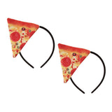 Maxbell 2 Pieces Pizza Headband Women Girls Halloween Fancy Dress Party Hairbands
