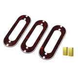 Maxbell 3Pieces Pickup Frame Mounting Ring+2Pieces Humbucker Pickup Cover for Guitar