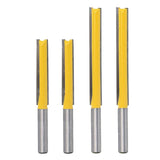 Maxbell 4x Extra Long Straight Router Bit Wood Milling Cutter Slotted Trimming 2" 3"