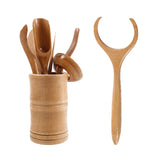 Maxbell 7 Pieces Bamboo Tea Utensils Chinese Gongfu Tea Set Tea Ceremony Tools