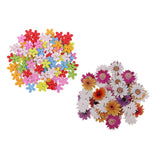 Maxbell 150Pcs Daisy Flower Wooden 2-holes Buttons for Crafts Scrapbooking 15mm 25mm