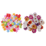 Maxbell 150Pcs Daisy Flower Wooden 2-holes Buttons for Crafts Scrapbooking 15mm 25mm