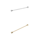 Maxbell 2pcs French Style Barbell Pin Necktie Clip Bar Wedding Party Suit Ornament
